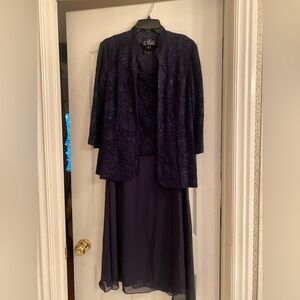 Alex Evenings Midnight Blue Dress with Jacket